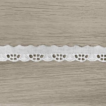 Broderie Band - Schulprand Waaier - Wit - 17mm