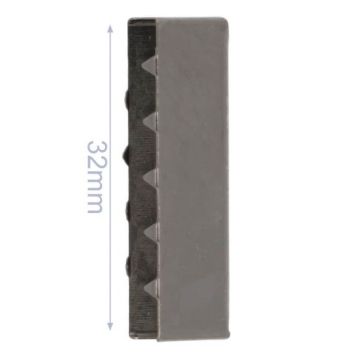 Endstücke für Gurtband - Dark Silver -32mm