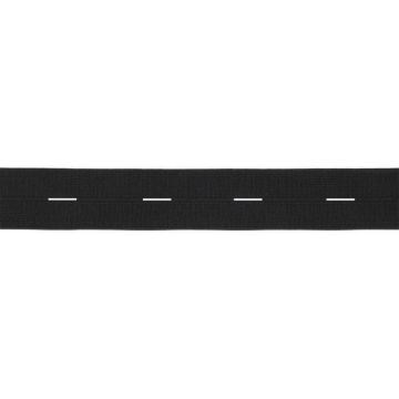 Knoopsgatenelastiek 19mm - Wit