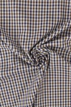 Blouse stof - light brown/navy/white