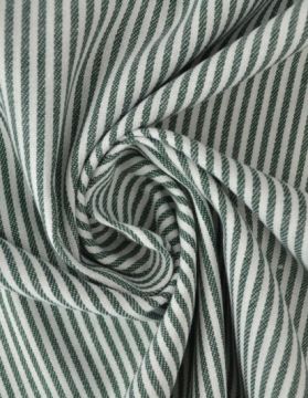 Leinenlook Streifen - Midi Green