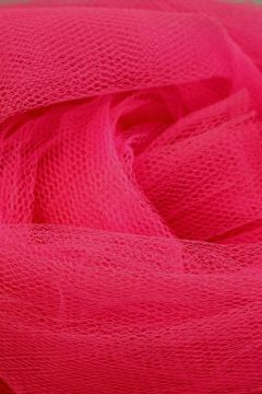 Brandvertragende Tule - 280cm - Deep Fuchsia