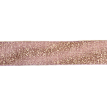 Glitzer Gummiband - Salmon Pink - 35 mm