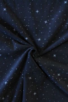 Fleece Print - Night Sky Stars Blue