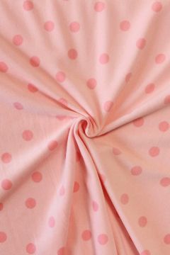 Fleece Print - Pink Dots on Soft Pink
