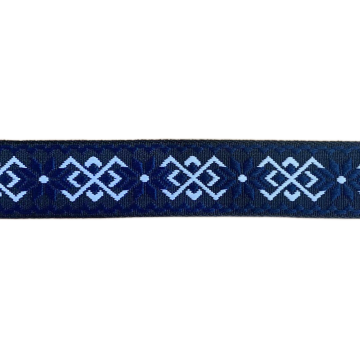 Luxus Taschenband - Snowflake - Blue/Black/White