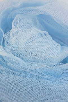 Brandvertragende Tule - 280cm - Light Blue