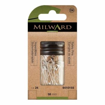 Milward Sicherheitsnadeln - 38mm - Silber