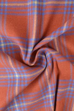 Flanell - Karostoff Lavender Blue/Rusty