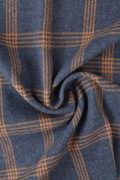 Flanell - Karostoff Blue Grey/Ocher