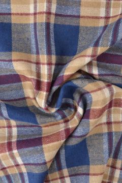 Flanell - Karostoff Beige/Blue/Bordeaux