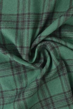 Flanell - Karostoff Forest Green/Black