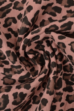 Musselin - Animal Print on Vintage Pink