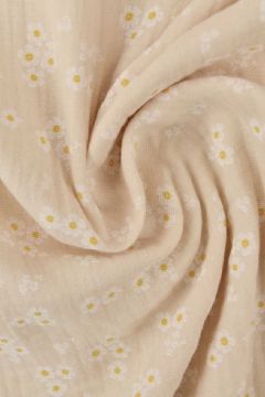 Musselin - Tiny Flowers - Champagne