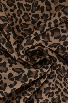 Musselin - Animal Print on Taupe
