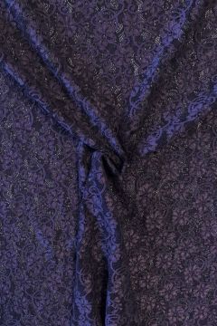 Lace - Dark Purple Curl of Flowers 