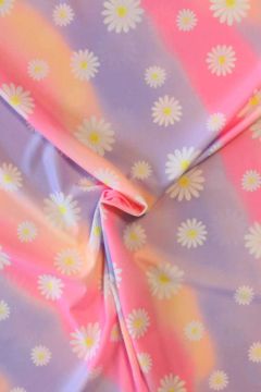 Badeanzugstoff - Pastel Dream of White Daisies