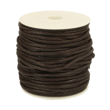 Wax Koord 4 mm - Donker Bruin