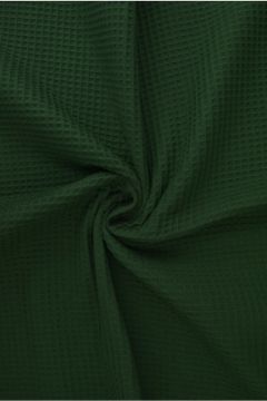 Waffelpique Baumwolle - Dunkel grün