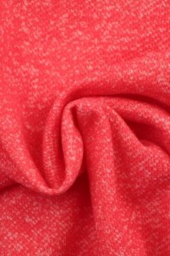 Sweatshirtstoff Melange Gedämpft Rot
