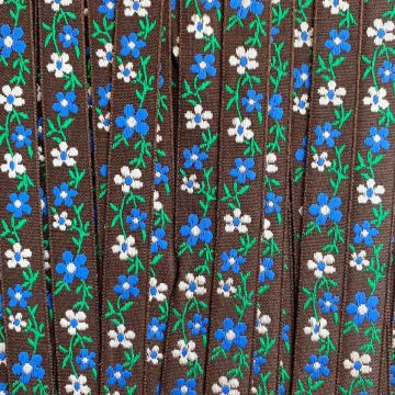 Bänder Wall Flowers Brown - 12mm
