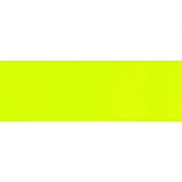 Luxus Satin Band 25mm-01 - Neon Yellow