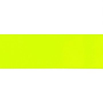 Luxus Satin Band 25mm-01 - Neon Yellow