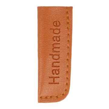 Leren koordeinden handmade - Groot bruin