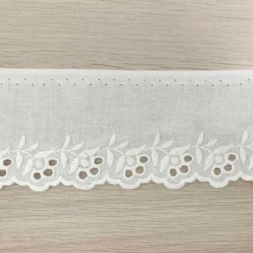 Festonspitze - Weiß - 50mm