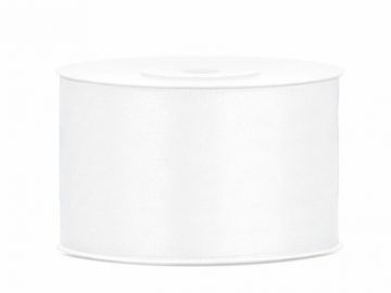 Budget Satinband - Pro Rolle - 50mm - Weiß