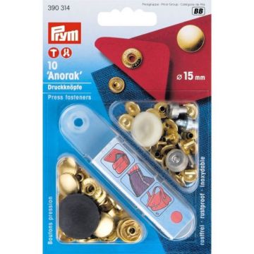 Prym - Nähfrei Druckknöpfe Gold - 15mm