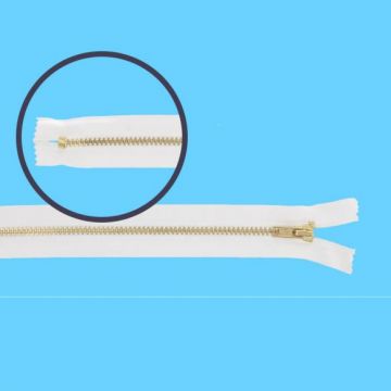 Reißverschluss Hose Gold - 501 - White - 12 cm 