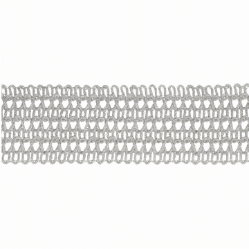 Lurexband Offene 40mm - Silver