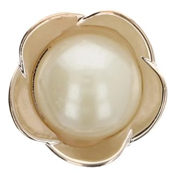 Knoop - geribbelde rand Silver - 25mm