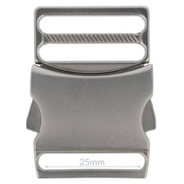 Opry Steckschnalle - Mat Silver - 25mm