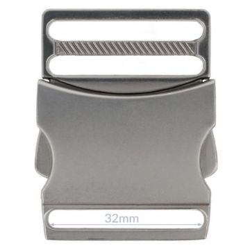 Opry Steckschnalle - Mat Silver - 32mm