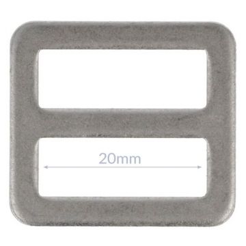 Opry Vierkantring Flache - Mat Silver - 20mm