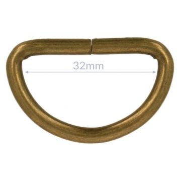 Opry D-ringe - Old Gold - 32mm