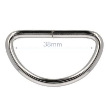 Opry D-Ringe - Nikkel - 38mm