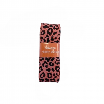 Oaki Doki Schrägband Summer Collection - Leopard Warm Coral - 2m 