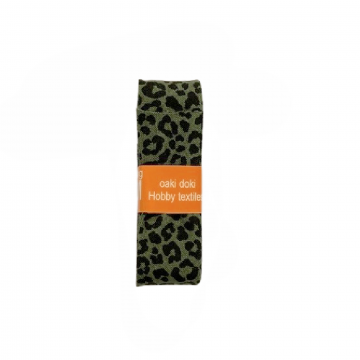 Schrägband - Leopard Forest Green - 2m 