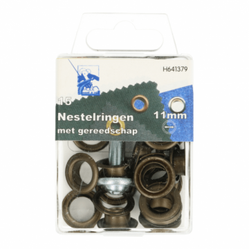 Ösen mit Verarbeitungswerkzeug 14mm - Bronze