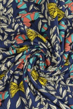 Baumwolle Jersey - Butterfly Paradise Navy