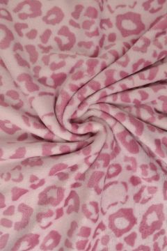 Kuschelfleece - Leopard on pink