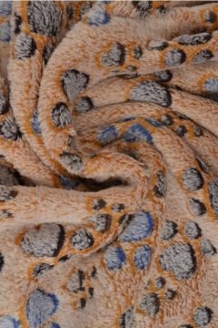 Kuschelfleece - Dogfeet on camel