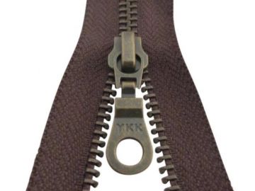 Kupfer YKK-Reißverschlüsse Teilbar - Braun-570- 40 cm