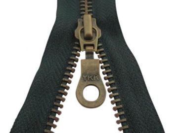 Kupfer YKK-Reißverschlüsse Teilbar - Dunkel Braun-916- 50 cm