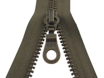 Kupfer YKK-Reißverschlüsse Teilbar - Dunkel Kaki-565- 40 cm
