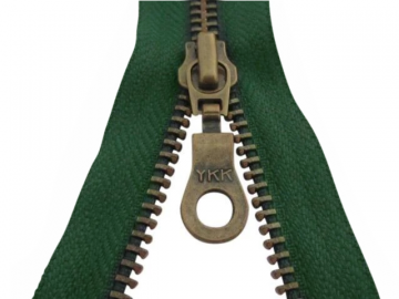 Kupfer YKK-Reißverschlüsse Teilbar - Dunkel Grün-890- 40 cm