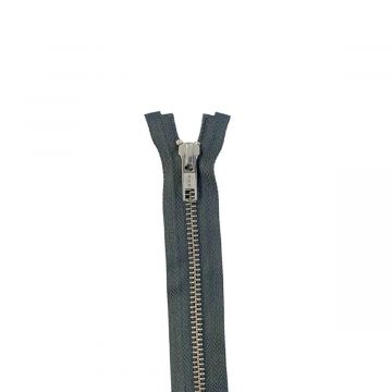 Metall Reißverschluss - Zweiwege teilbar - Dark Grey/Silver - 85cm